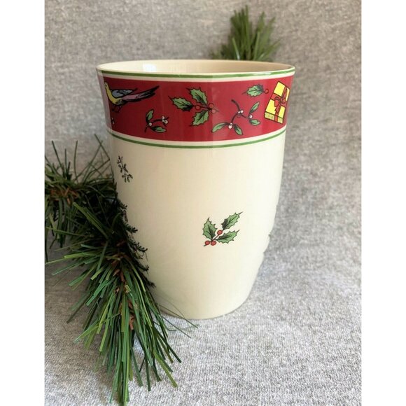 Spode Vintage Christmas Tree Mug Red Band Tall Design Hot Chocolate - Picture 3 of 8